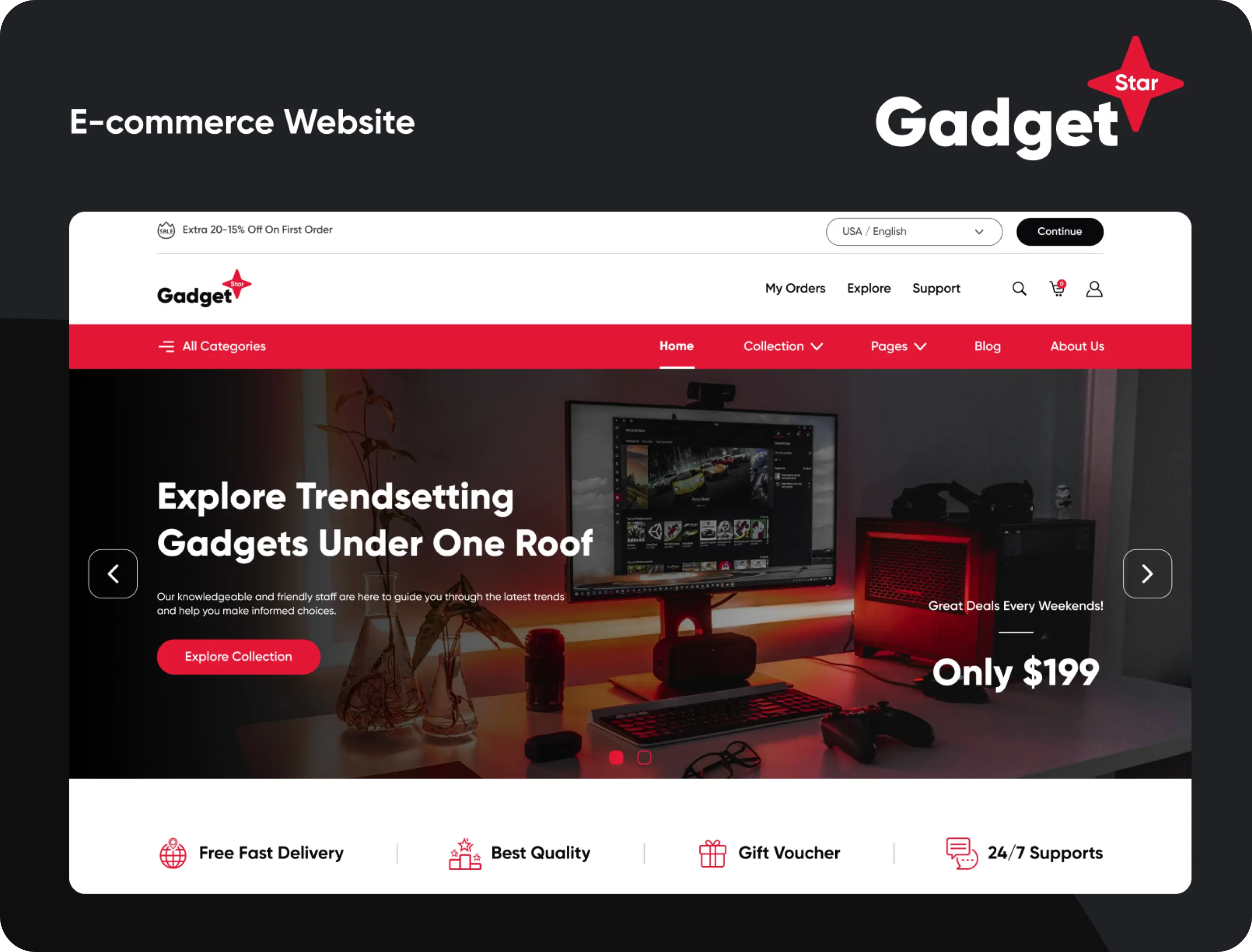 Gadget Star - Gadget E-commerce Website
